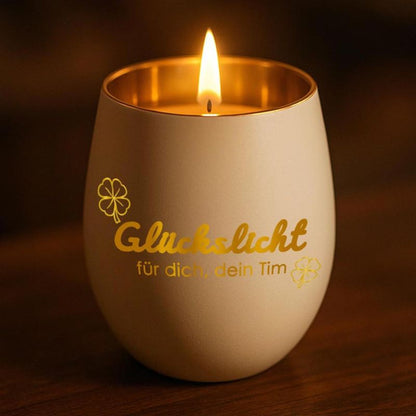 Personalisiertes Windlicht mit Gravur | Motivwahl: Herz, Blume, Ring, Taube | Name + Spruch auf Glas | Geschenk für Frauen, Mama & Paare | Hochzeit, Geburtstag, Valentinstag | Weiß
