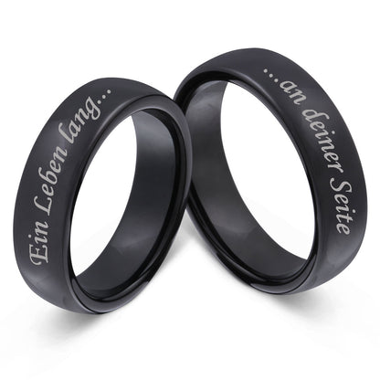 Midnight Ring mit Lasergravur