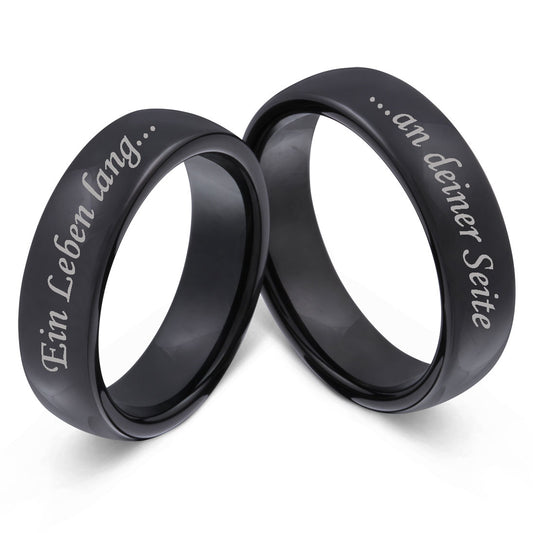 Midnight Ring mit Lasergravur