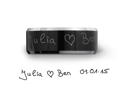 W1H Ring mit Handschriftgravur