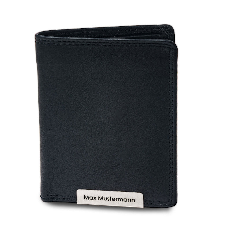 Brieftasche aus Rindleder mit kostenloser Gravur für Herren
