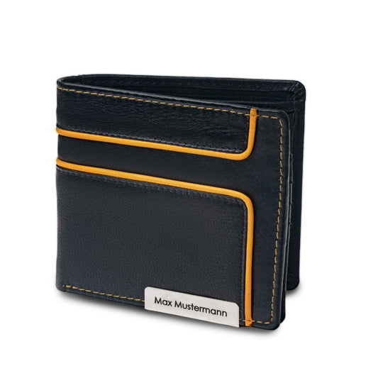 Rindleder Geldbörse Brieftasche mit kostenloser Gravur für Herren