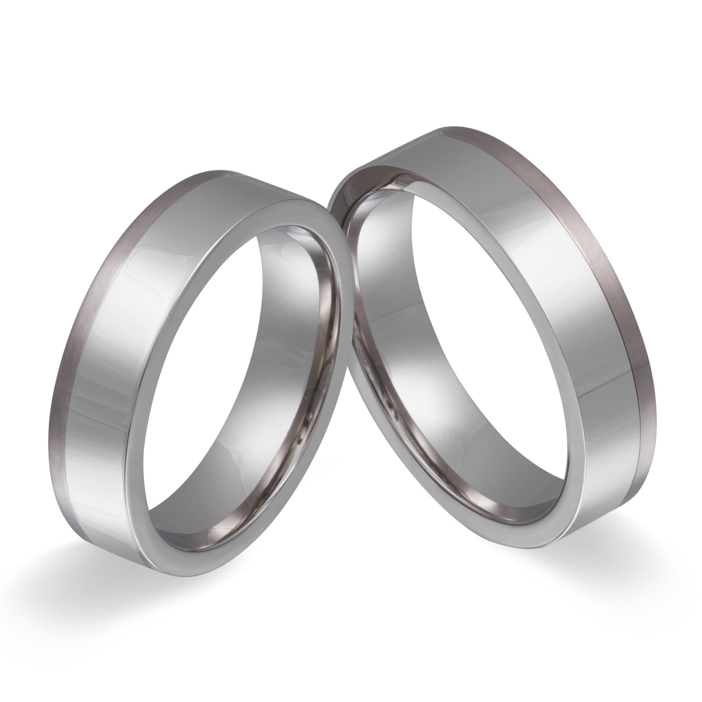 Singapor Partnerring-Set mit Handschriftgravur