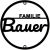 Elegantes Acrylschild rund – personalisiertes Namensschild mit „Familie [Name]“ – moderne Hausdeko für Eingang, Flur oder Wohnzimmer