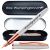 Pelikan Füllhalter Jazz® Noble Elegance mit Gravur als Geschenk | inkl. Etui mit Wunschgravur (Platz für 10 Stifte) | Emojis Gravur möglich | Farbe Perlmutt Weiß | personalisiert mit Wunschgravur 